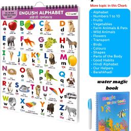 Kids Learning Chart in English-Hindi | ABCs, Colours, Shapes, Animals & More-picture-27