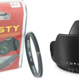 BOOSTY 58MM Reversible Flower Lens Hood + 58mm M.C.U.V. filterLens Hood-image-75