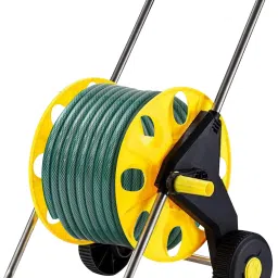 ROOTS & LEAF Garden Hose Reel Stand with Retractable Handle|Water Pipe Holder for 50M 1/2" Garden Hose Stand-picture-2