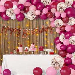 Solid Number or No 5 Rose Gold Balloons with Unicorn Theme (Gold 33) Balloon-37