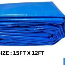 15FT X 12FT 120 GSM | Water Proof Tarpaulin Sheet | 100% Pure Virgin | Eyelets Tent - For U.V , Sun protection, Rain, Camping, Construction Sites, Transportation Covers-66