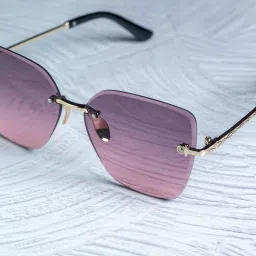the magnifique Gradient, UV Protection, Mirrored, Toughened Glass Lens Retro Square, Rectangular, Over-sized Sunglasses (Free Size) image 4