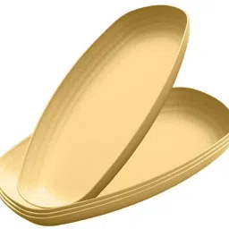 Wheat Straw Food Storage Plates (pack of 4, yellow) Tray-image-92