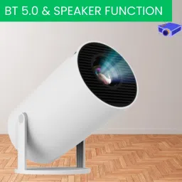 CLAIRBELL Mini HD Projector for Home 4KSupport With Built-in App Netflix/Prime/YouTubeV382 (4500 lm / 1 Speaker / Wireless / Remote Controller) Portable Projector-52