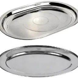 Stainless Steel Deep Inside Rectangle and Oval Shape Serving Tray Tray Serving Set-image-51