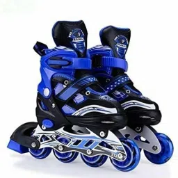 Designed Adjustable Inline Skates with Front Light up PU Wheels Beginner Skates In-line Skates - Size Free UK-image-6