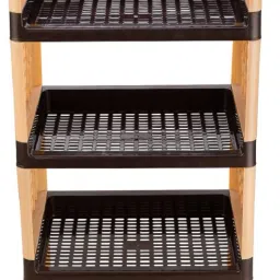 5 Tier With Wheel Multipurpose Kitchen Storage Organizer Folding Rack Plastic Kitchen Trolley-image-5