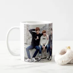 " BTS Bangtan Sonyeondan Bangtan Boys Kpop Music Band bricks " White Ceramic with Handle-Perfect Gift to Anyone On Any Occasion | Coffee & Tea Cup | Pack of 1 Ceramic Coffee Mug-image-13