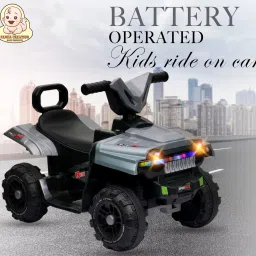 panda creation Battery Operated Musical Ride on Car for 3 to 8 Year Kids with Foot Accelerator Backrest & Music Button Tricycle image 5