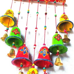 Art Gallery Wind chime Home Decor Handcrafted Handpainted Office,Temple ,Hanging Decorat Wall/Door/Window paper mache 80CM Plastic Windchime-image-14