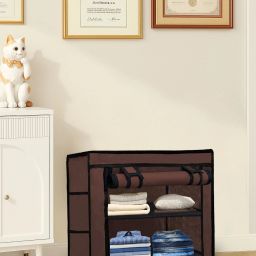 Small Cloths Wardrobe Carbon Steel Collapsible Wardrobe-image-43
