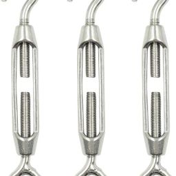 6mm - 2 Pcs galvanized iron steel wire rope tension eye-to-hook Turnbuckle for any length-13