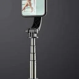 Jaggo Lal Q08 Gimbal - Portable and Sleek Black Design 3 Axis Gimbal for Mobile, Camera image 2