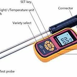 bhi RT640 Grain Moisture Meter Digital Grain Moisture Meter GM640 RT640 with Large LCD Display Grain Tester Pin-Type Digital Moisture Measurer image 2