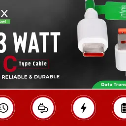 Infinix USB Type C Cable 3 A 1 m 33 Watt Model No.C033-C-picture-26