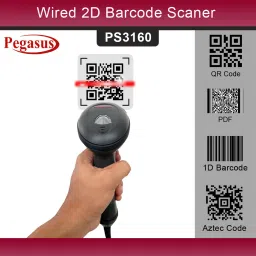 PEGASUS Wired QR Barcode Reader PS3160 QR 2D Camera Barcode Scanner image 4