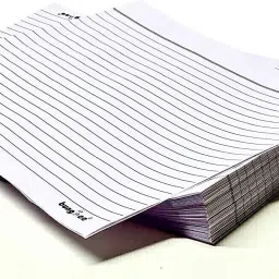 bungbee Answer Sheet for Exam Practice with Margin,No Hole-Pack of 50 Sheets / 200 Pages Ruled A3 80 gsm A3 Paper image 3