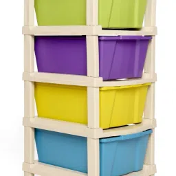 4XL Plastic Modular Drawer System For Home, Office, Hospital, Parlor, School PP Collapsible Wardrobe-15