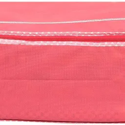 Viskri Non-Woven zipped saree cove and a multipurpose storage bag for packing (Pink) Polyester Laundry Bag-image-47