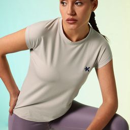 hrx by hrithik roshan Women Solid Round Neck Polyester Black T-Shirt-picture-32