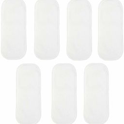 5 Layers Bamboo Charcoal Diaper Inserts Liners Natures Cloth Diaper Liner, Wetfree Reusable Washable Cotton Diaper Nappy Inserts for Baby Cloth Diapers Liners (Pack of 7, White)-16