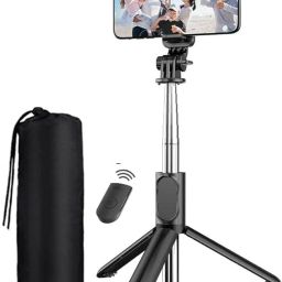 POZUB Bluetooth Extendable Selfie Stick Stand Holder with Wireless Remote+Bag Tripod, Tripod Kit, Tripod Clamp, Tripod Bracket-image-94