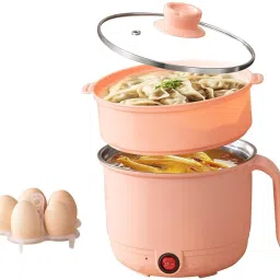 Automatic Multi Cooking Electric Pot with Steamer, Egg Tray Electric Rice Cooker Rice Cooker, Deep Fryer, Egg Boiler, Food Steamer, Slow Cooker, Travel Cooker-12