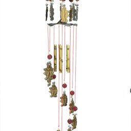 Lucky Antique Rudraksh Radha Krishna Wind Chimes for Positivity & Gifting Aluminium Windchime-image-11