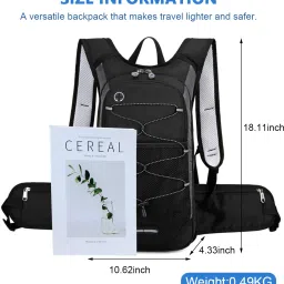 gustave ® Hydration Backpack with 2L Hydration Bag for Hiking Cycling Running MTB Hydration Pack image 2