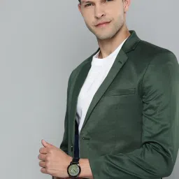 Men Solid Single Breasted Casual Blazer-image-20