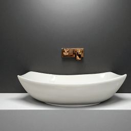 Premium Ceramic Washbasin With Waste Coupling & Pipe Set ) (22x16x5)(M-White) Table Top Basin-image-37