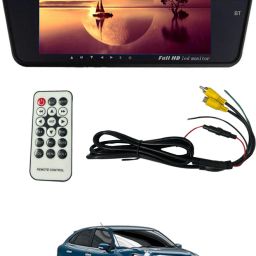 7Inch Rearview Monitor Mirror with BT,Touch Button 29 Black LCD-image-9
