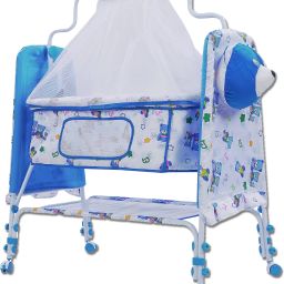 BEST QUALITY BABY CRADLE |Jhula Cute Panda Face WITH SWING LOCK FUNCTION-2