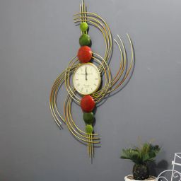 malik design Multicolour Metal Sun Novelty Wall Clock-picture-6