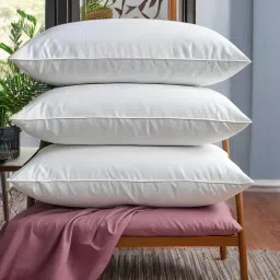 LUXURY Polyester Fibre Solid Sleeping Pillow Pack of 3-28