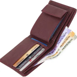 Men Brown Artificial Leather Wallet-image-3