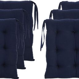 amak inc Microfibre Solid Chair Pad Pack of 6-picture-2