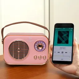 otoobest Vintage Bluetooth Wireless Speaker with USB/AUX, Hands-Free Calling & 10W RMS 7 W Bluetooth Speaker image 4