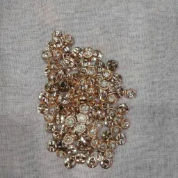 GOLDEN SINGLE STONE SHANK BUTTON (down hole)_50pcs Polyester Buttons-0