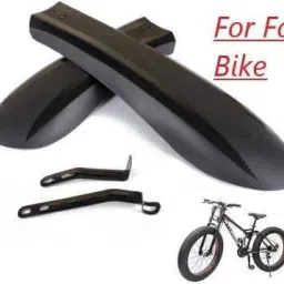 indialot Bicycle Fat Bike Mudguard Full Length Front & Rear Fender (Black) Clip-on Front & Rear Fender image 2