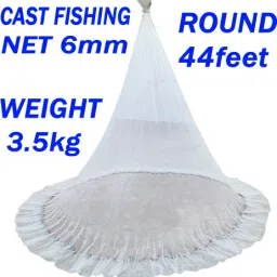 CAST FISHING NET 6mm MESH,IRON SINKER, HEIGHT 10feet, ROUND 44feet, WEIGHT 3.5kg Fishing Net-picture-8