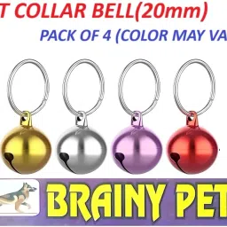 COLOURED 4 BELL FOR PET Collar, PARTY, Training Jingle Bell Collar Pendant(20mm) Bell Dog & Cat Collar Charm-image-6