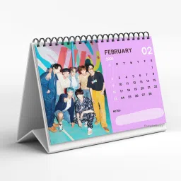 purplebees BTS Desk Calendar with Notes section with BTS Photos for Army Fans | CAL-25-3 2025 Table Calendar image 2
