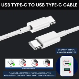 RoarX Type C 6 A 1 m 25W Super Fast Charging PD Type C to Type C Cable image 4