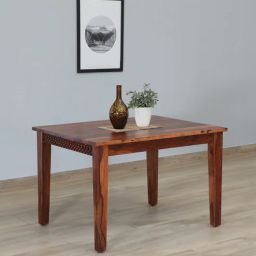 woodsworth from pepperfry Richmond Sheesham Wood 4 Seater Dining Table In Honey Oak Finish-picture-13