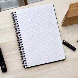 innaxa A5 Black Cover Square Grid Notebook,A5 Journal, 100 GSM Paper A5 Notebook Square Grid 120 Pages image 2
