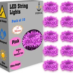 pesca 40 LEDs 11 m Pink Steady String Rice Lights-picture-20
