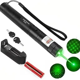 SARASI High Powered Green Laser Pointer, Rechargeable Pen Disco Light With Key-12