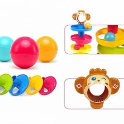 charvi enterprise 5 layer ball drop and roll swirling tower for baby and toddler toys image 5