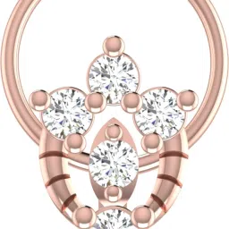 avsar Mamata 14kt Cubic Zirconia Rose Gold Nose Wire-image-15